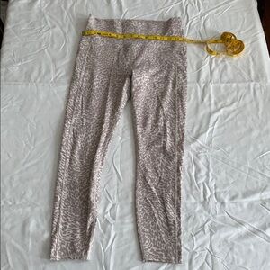 Vuori Animal Print Leggings - Tan and White